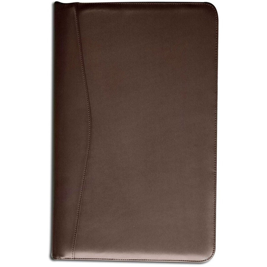 Dacasso Deluxe Legal Portfolio - 8 1/2’’ x 14’’ - Chocolate Brown - 1 Each - Letter & Jr. Pads