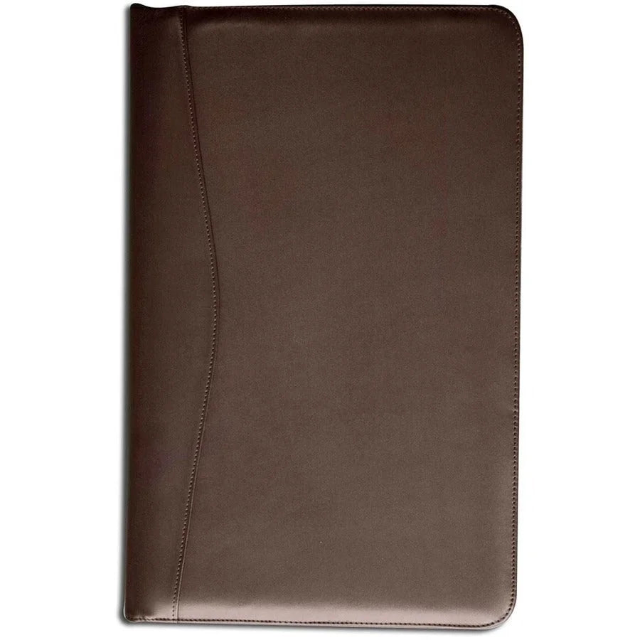 Dacasso Deluxe Legal Portfolio - 8 1/2’’ x 14’’ - Chocolate Brown - 1 Each - Letter & Jr. Pads