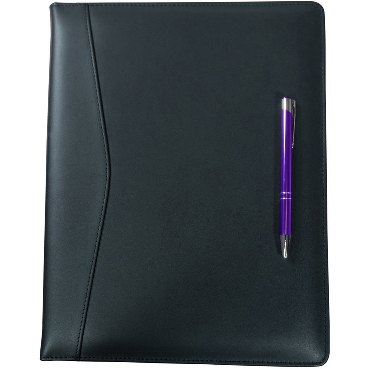 Dacasso Deluxe Letter Portfolio - 8 1/2’’ x 11’’ - Black - 1 Each - Legal & Jr. Pads