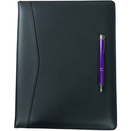 Dacasso Deluxe Letter Portfolio - 8 1/2’’ x 11’’ - Black - 1 Each - Legal & Jr. Pads