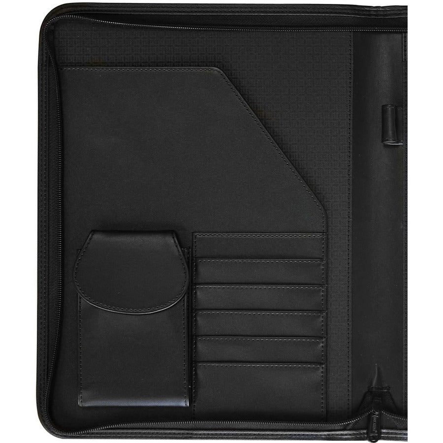 Dacasso Deluxe Letter Portfolio - 8 1/2’’ x 11’’ - Black - 1 Each - Legal & Jr. Pads
