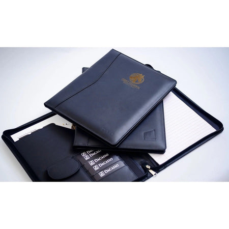 Dacasso Deluxe Letter Portfolio - 8 1/2’’ x 11’’ - Black - 1 Each - Legal & Jr. Pads