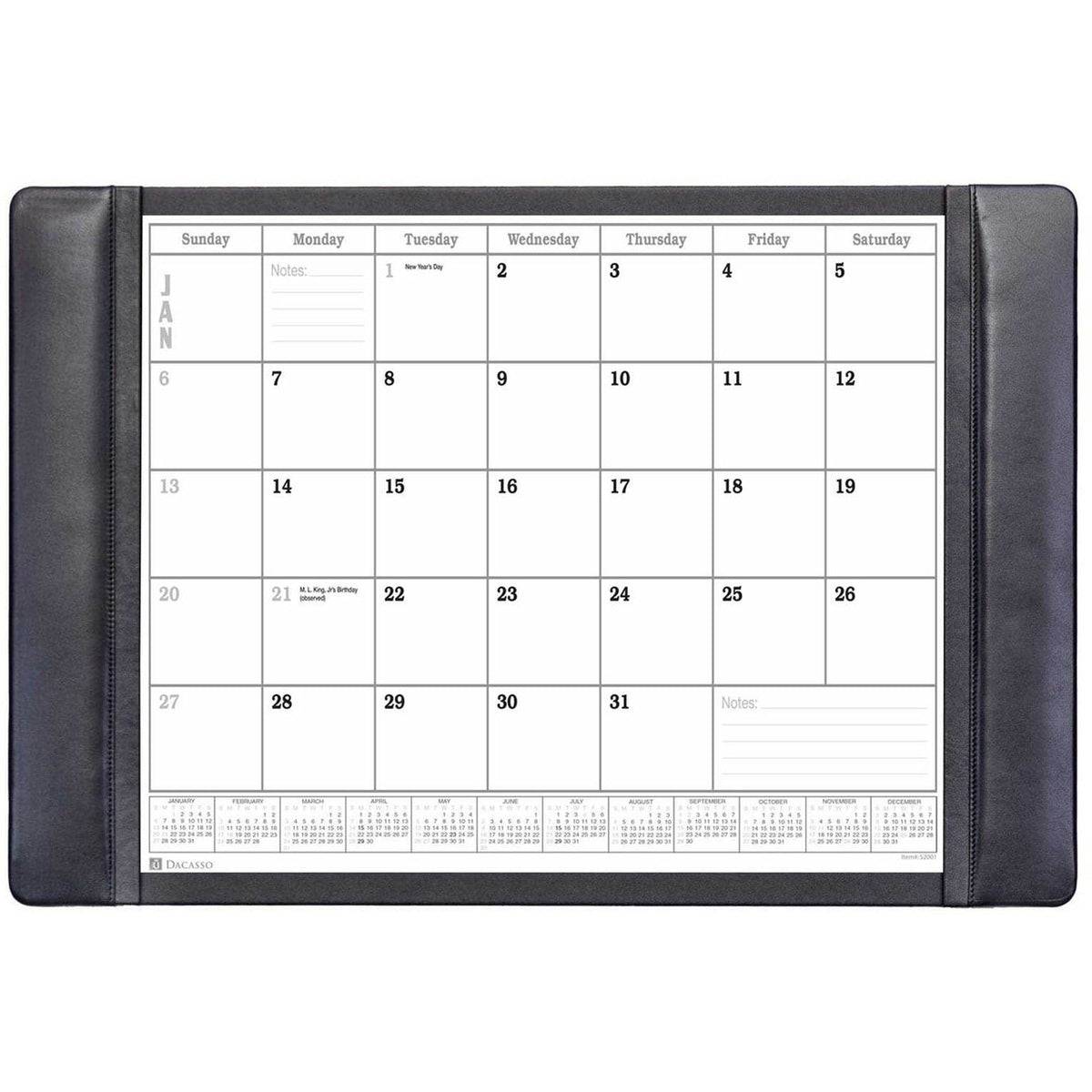 Dacasso Leather Calendar Desk Pad - 2000