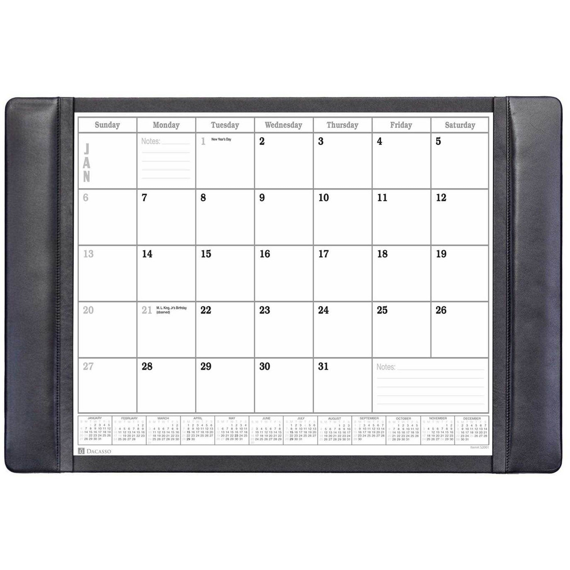 Dacasso Leather Calendar Desk Pad - 2000