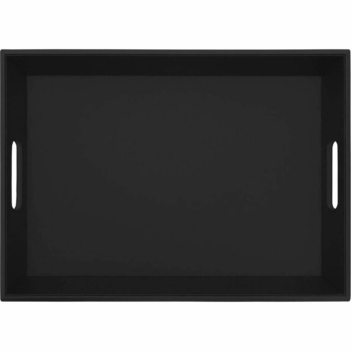 Dacasso Leather Serving Tray - Black - Body - 1 Each - Breakroom Organizers