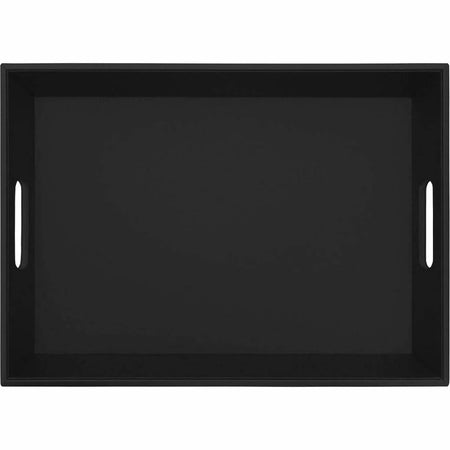 Dacasso Leather Serving Tray - Black - Body - 1 Each - Breakroom Organizers