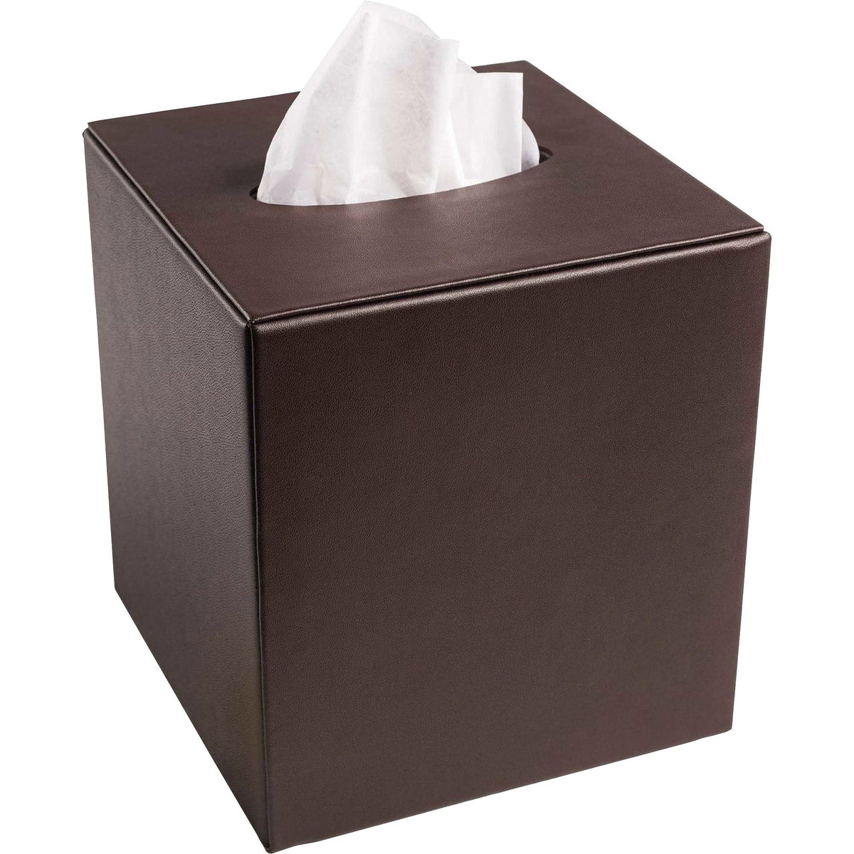 Dacasso Leather Tissue Box Cover - Velveteen - Facial Tissues