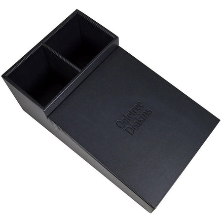 Dacasso Leatherette Coffee Condiment Organizer - Removable Lid - Black - Velveteen - 1 Each - Breakroom Organizers