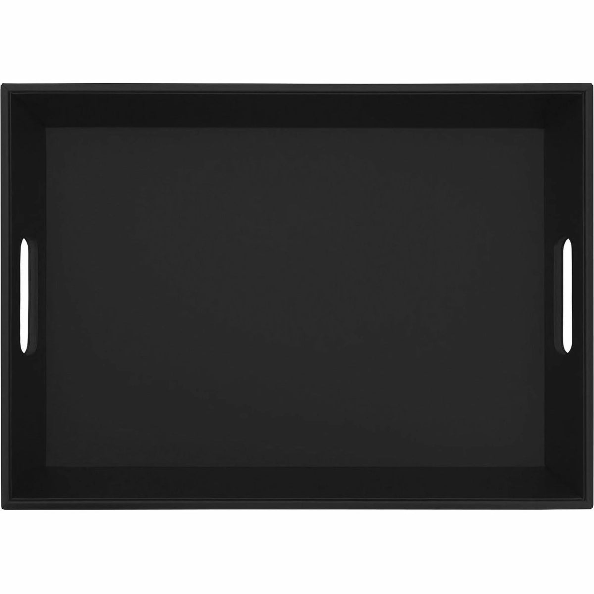 Dacasso Leatherette Serving Tray - Storing - Black - Body - 1 Each - Breakroom Organizers