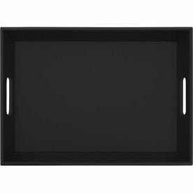 Dacasso Leatherette Serving Tray - Storing - Black - Body - 1 Each - Breakroom Organizers