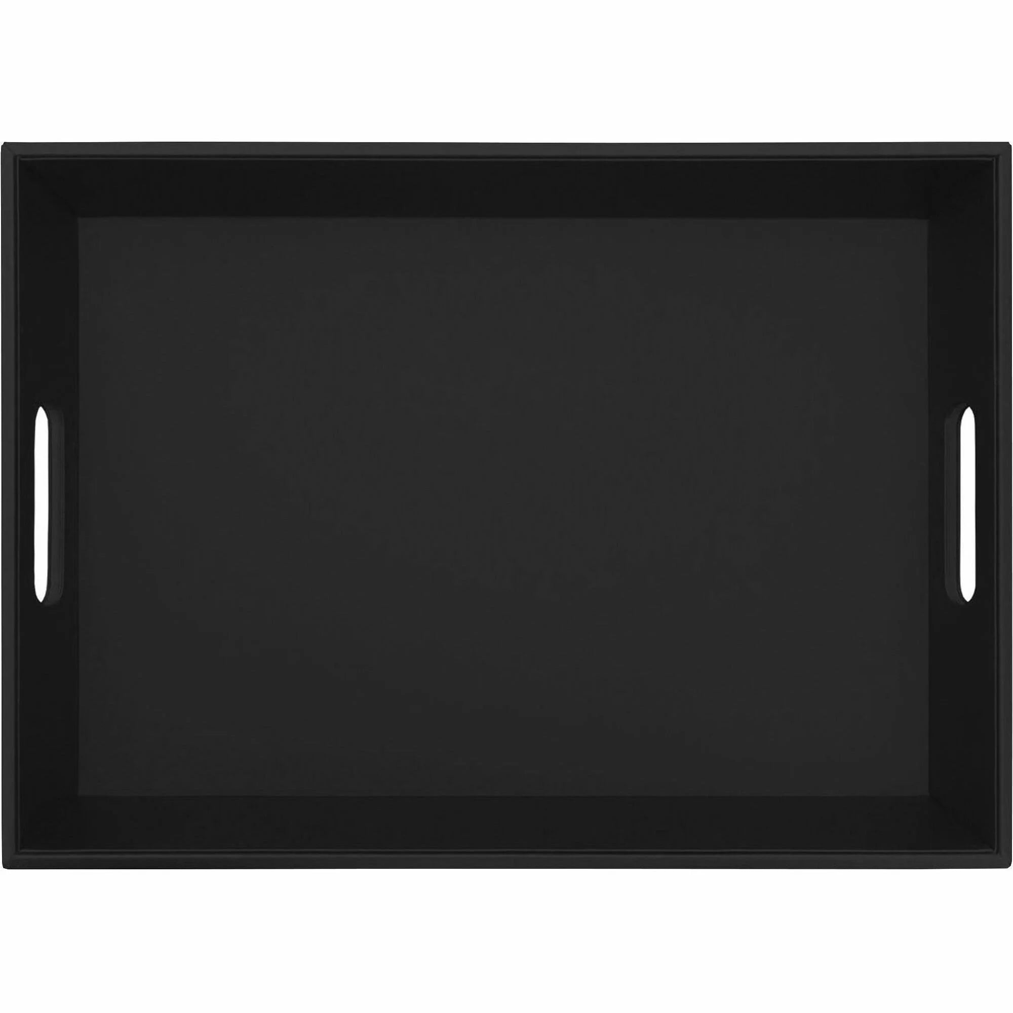 Dacasso Leatherette Serving Tray - Storing - Black - Body - 1 Each - Breakroom Organizers