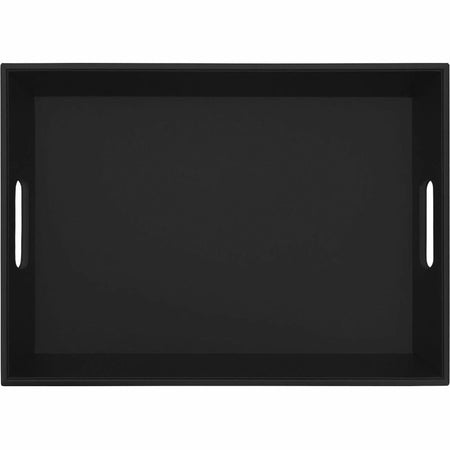 Dacasso Leatherette Serving Tray - Storing - Black - Body - 1 Each - Breakroom Organizers