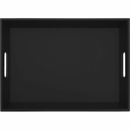Dacasso Leatherette Serving Tray - Storing - Black - Body - 1 Each - Breakroom Organizers