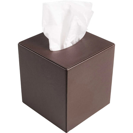 Dacasso Leatherette Tissue Box Cover - Velveteen Felt - Facial Tissues