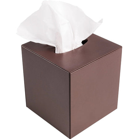 Dacasso Leatherette Tissue Box Cover - Velveteen Felt - Facial Tissues