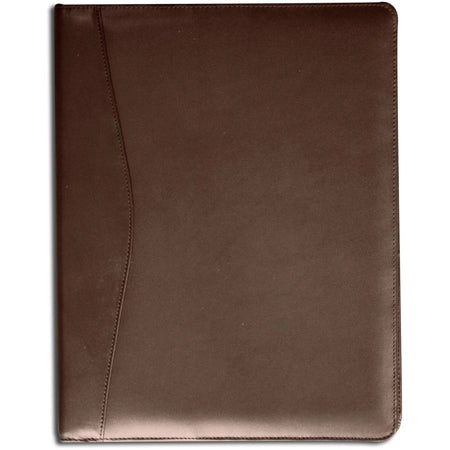 Dacasso Letter Pad Folio: 8 1/2’’ x 11’’ in Chocolate Brown - Padfolios & Holders