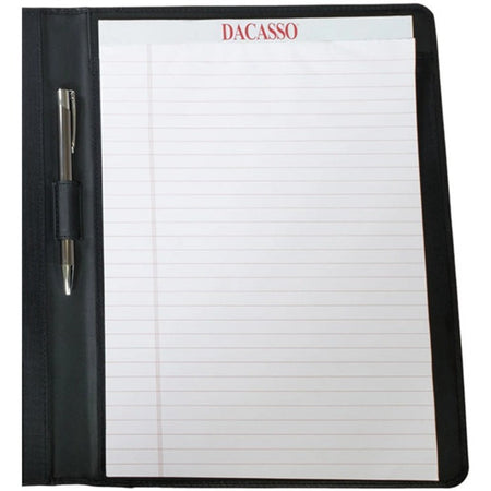 Dacasso Letter Portfolio - 8 1/2’’ x 11’’ - Black - 1 Each - Legal & Jr. Pads