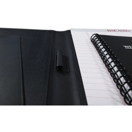 Dacasso Letter Portfolio - 8 1/2’’ x 11’’ - Black - 1 Each - Legal & Jr. Pads