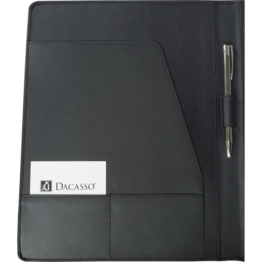 Dacasso Letter Portfolio - 8 1/2’’ x 11’’ - Black - 1 Each - Legal & Jr. Pads