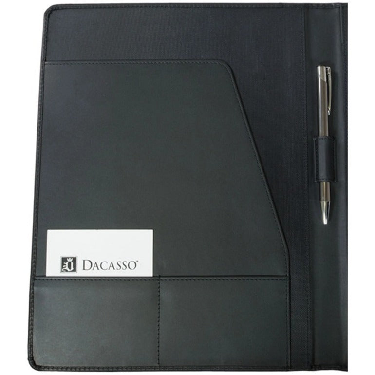 Dacasso Letter Portfolio - 8 1/2’’ x 11’’ - Black - 1 Each - Legal & Jr. Pads