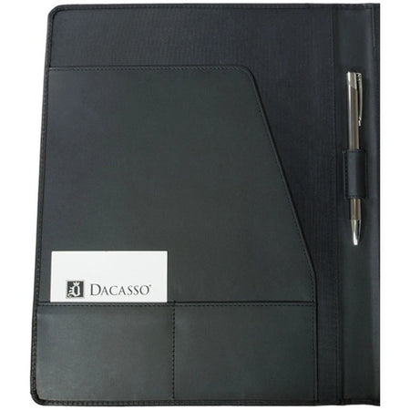 Dacasso Letter Portfolio - 8 1/2’’ x 11’’ - Black - 1 Each - Legal & Jr. Pads
