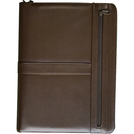 Dacasso Letter Portfolio - 8 1/2’’ x 11’’ - Chocolate Brown - 1 Each - Legal & Jr. Pads