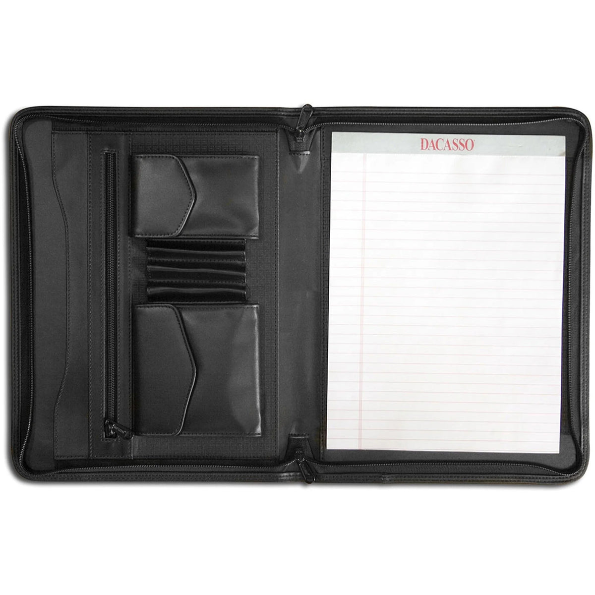 Dacasso Letter Portfolio - 8 1/2’’ x 11’’ - Black - 1 Each - Legal & Jr. Pads