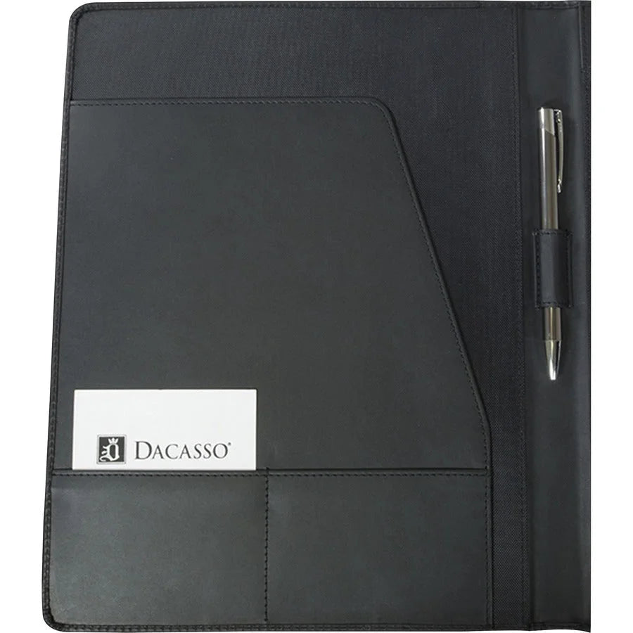 Dacasso Letter Portfolio - 8 1/2’’ x 11’’ - Black - 1 Each - Legal & Jr. Pads