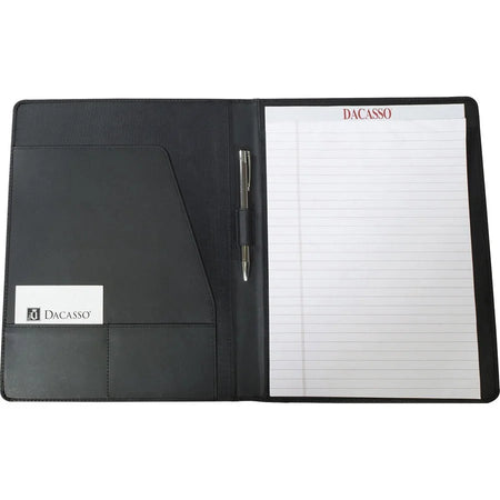 Dacasso Letter Portfolio - 8 1/2’’ x 11’’ - Black - 1 Each - Legal & Jr. Pads
