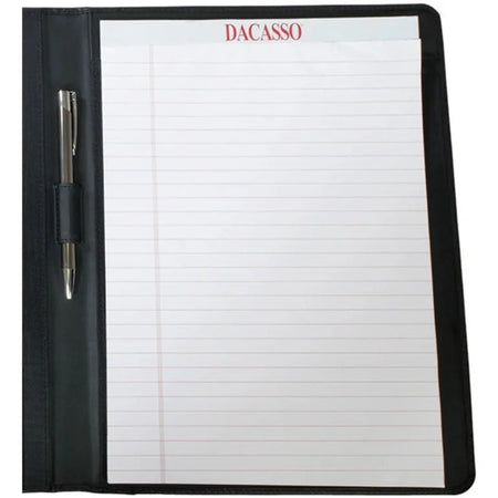 Dacasso Letter Portfolio - 8 1/2’’ x 11’’ - Black - 1 Each - Legal & Jr. Pads