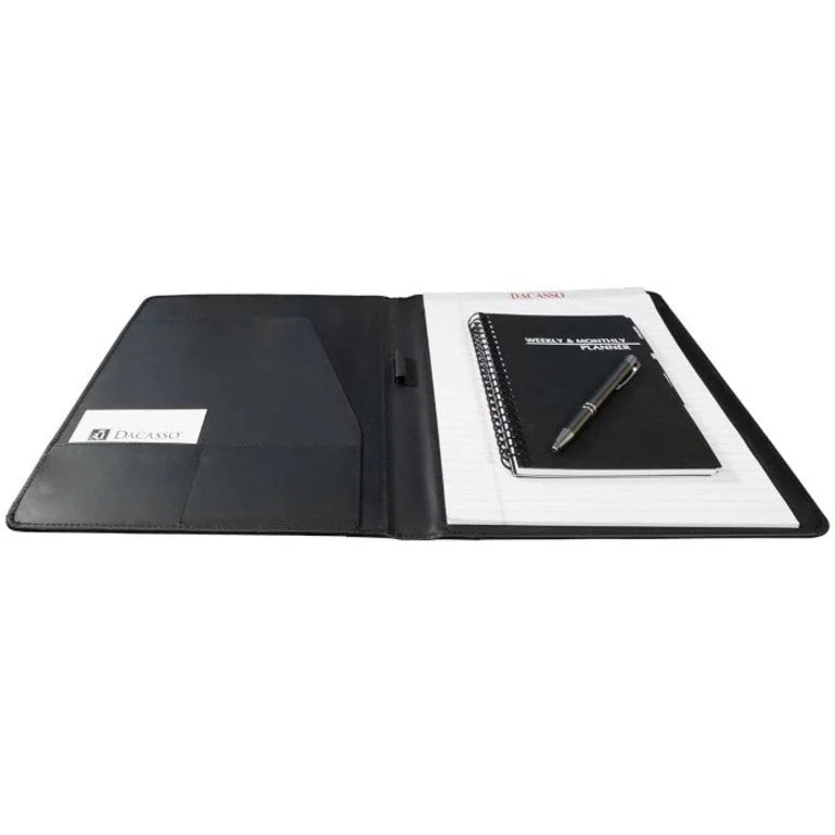 Dacasso Letter Portfolio - 8 1/2’’ x 11’’ - Black - 1 Each - Legal & Jr. Pads