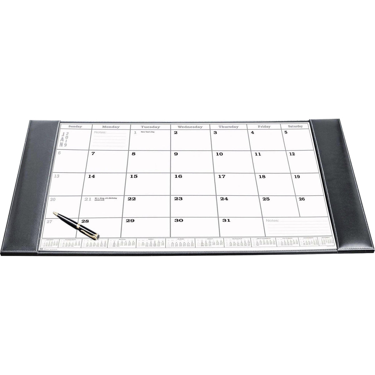 Dacasso Rustic Leather Calendar Desk Pad - 2000
