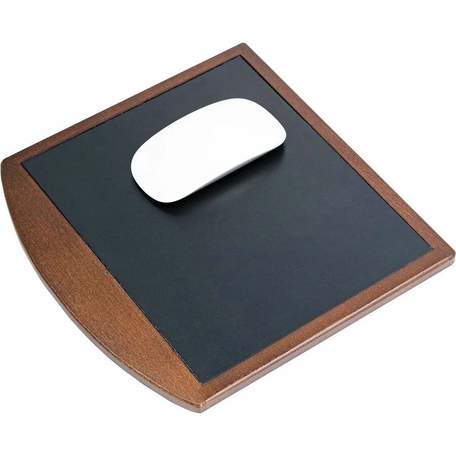 Dacasso Walnut & Leather Mouse Pad - Premium Black Wood - 10’’ x 9.50’’ - Computer / Laptop Accessories