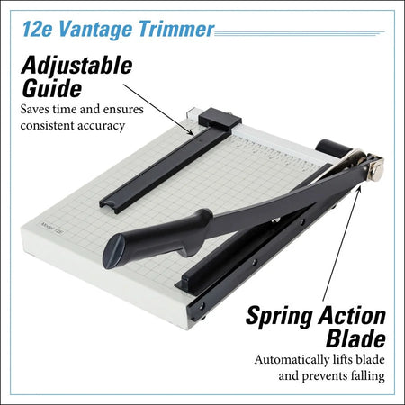 Dahle Vantage 12e Paper Trimmer: 15-Sheet Capacity 12’’ Length Metal Gray - Trimmers & Accessories