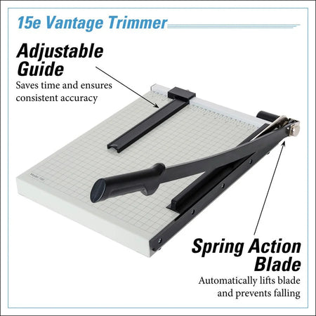 Dahle Vantage 15e Paper Trimmer: 15-Sheet Capacity 15’’ Length Metal Gray - Trimmers & Accessories