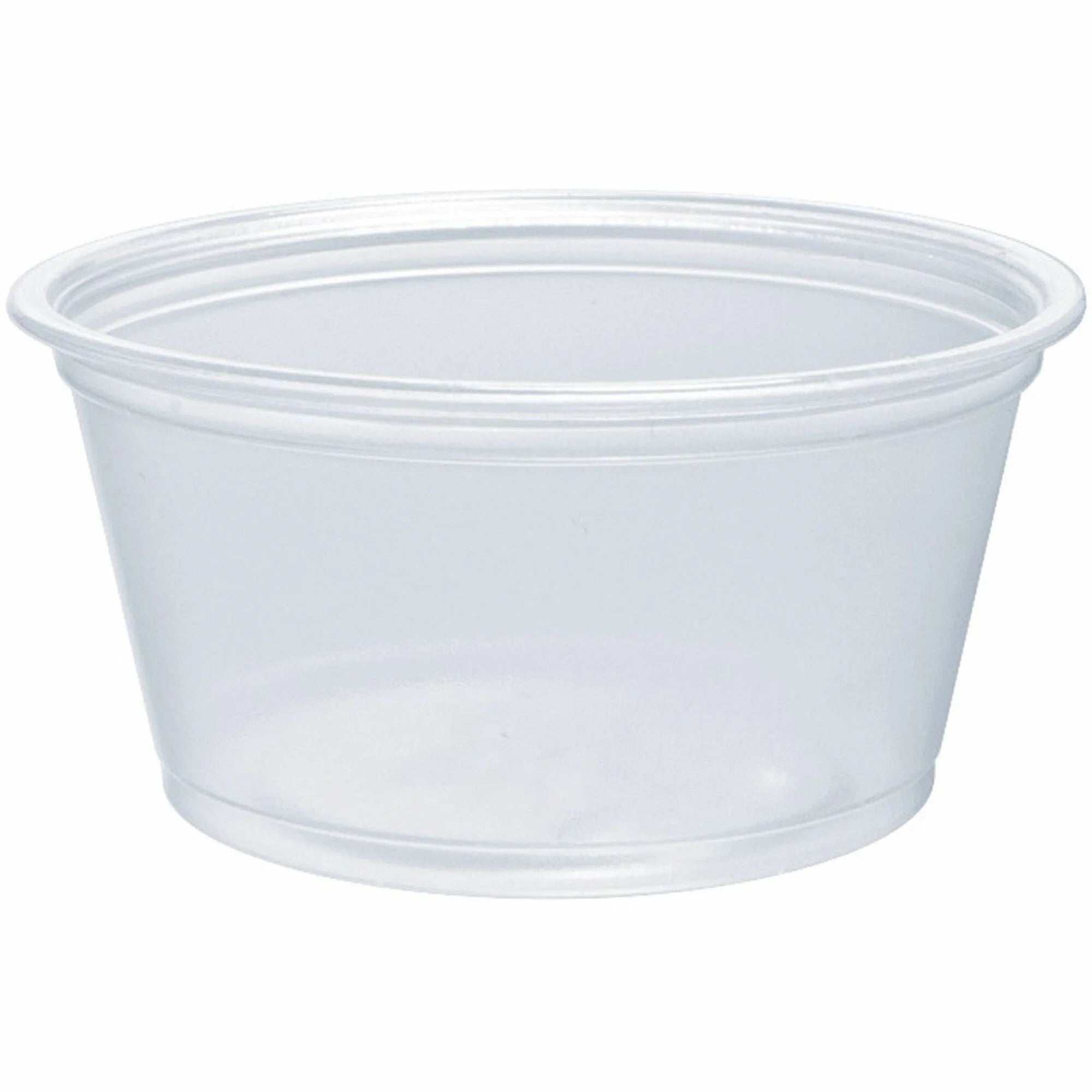 Dart 2 oz Portion Container - Contact Clear - Microwave Safe - 125/Pack - Food Storage