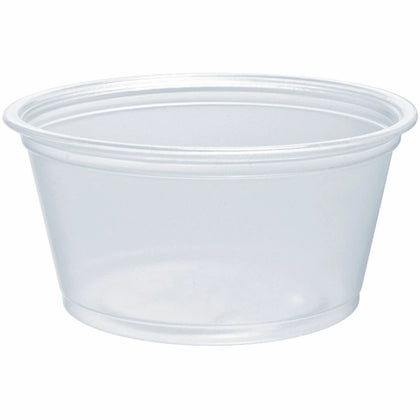 Dart 2 oz Portion Container - Contact Clear - Microwave Safe - 125/Pack - Food Storage