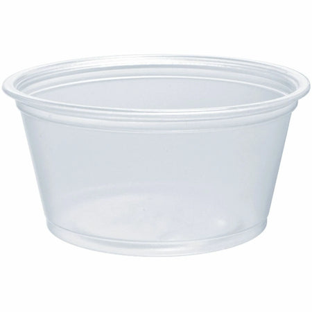 Dart 2 oz Portion Container - Contact Clear - Microwave Safe - 125/Pack - Food Storage