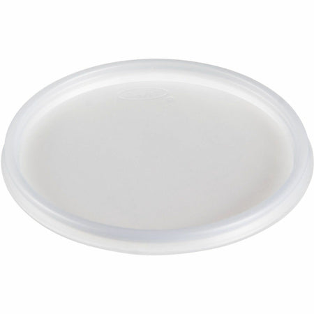 Dart 20 oz HIPS Plastic Non-vented Lid - Translucent - Breakroom - 4.2’’ Diameter - Cups