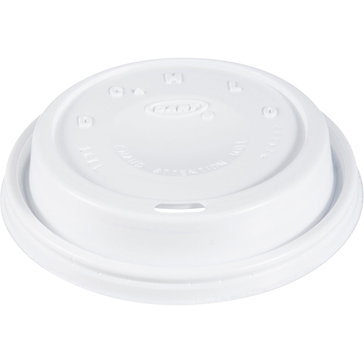 Dart Cappuccino Domed Lid - Dome - Plastic - White - 100/Bag - 10 / Carton - Cups