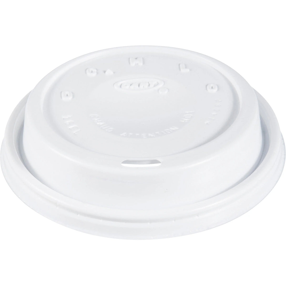 Dart Cappuccino Domed Lid - White Plastic Dome - 100/Bag - Cups