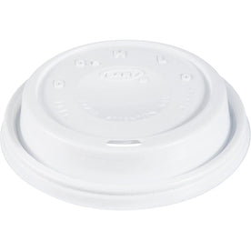 Dart Cappuccino Domed Lid - White Plastic Dome - 100/Bag - Cups