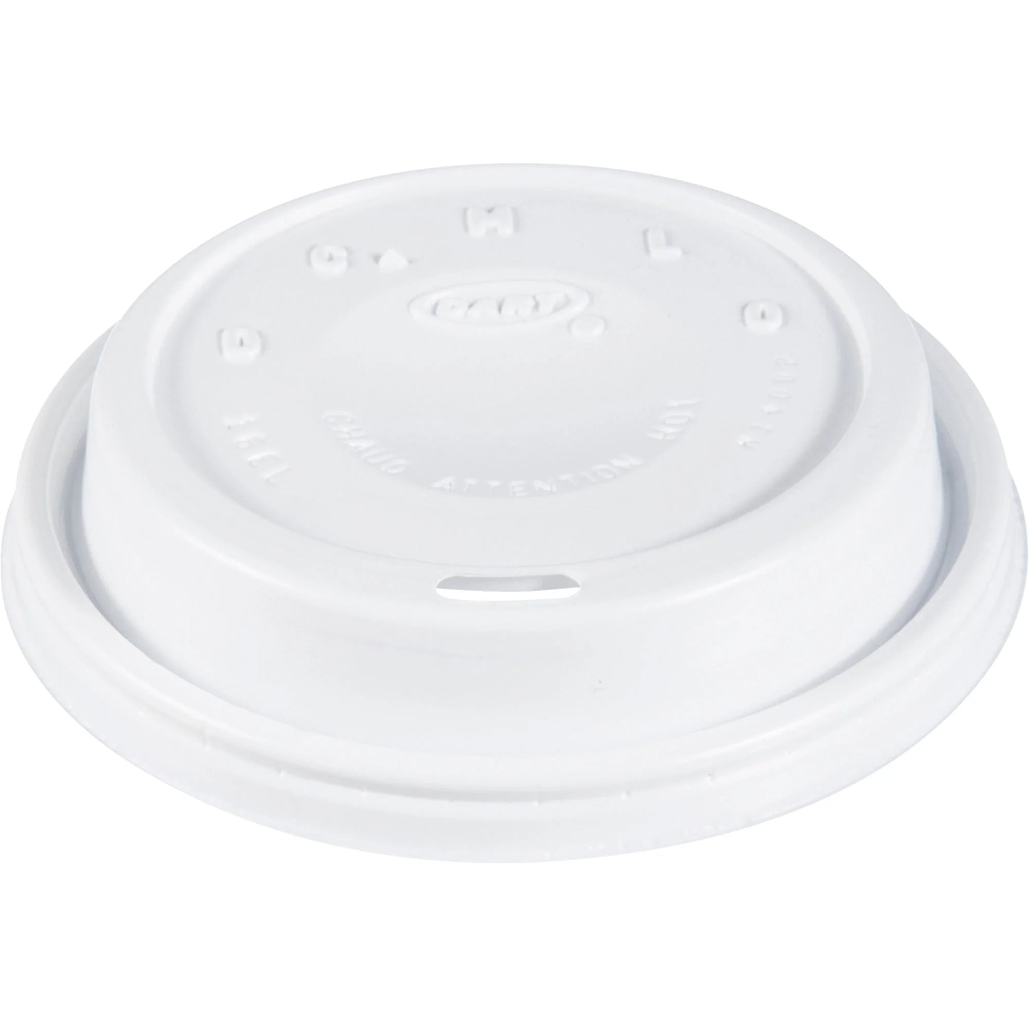 Dart Cappuccino Domed Lid - White Plastic Dome - 100/Bag - Cups