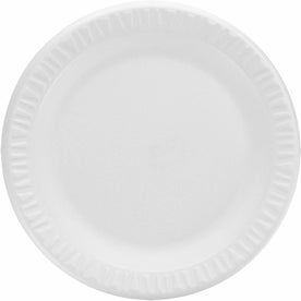 Dart Concorde 9’’ Foam Plates - Disposable White - 125/Bag 4/Carton