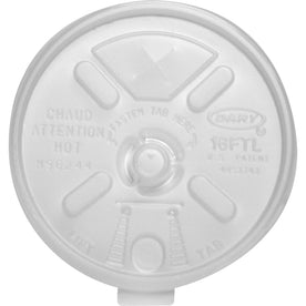 Dart Foam Cup Straw-Slotted Lid: White 12-24 oz - 100/Bag - Cups