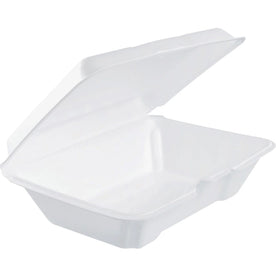 Dart Insulated Foam Hinged Lid Containers - 200/Carton - Transport with Ease - Food Storage