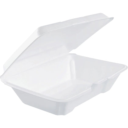 Dart Insulated Foam Hinged Lid Containers - 200/Carton - Transport with Ease - Food Storage