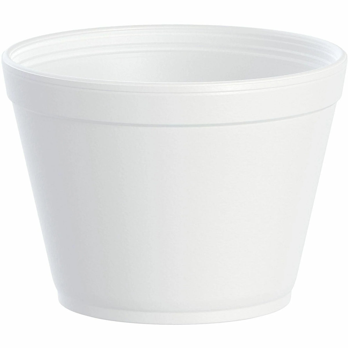 Dart J Cup 16 oz Foam Food Containers: White Round Containers for Sauce & Ice Cream - Storage