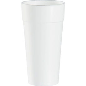 Dart J Cup 24 oz Insulated Foam Cups: White fl - 20/Bag - Cups
