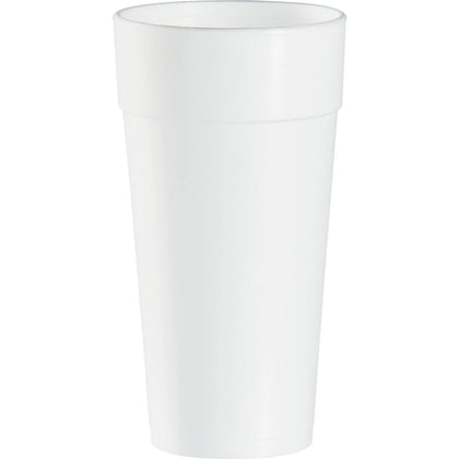 Dart J Cup 24 oz Insulated Foam Cups: White fl - 20/Bag - Cups